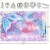 1 piece color fish scales and fish tail birthday theme one-year-old celebration background cloth for photography background