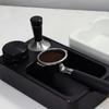 Multifuntional Practical Tamping Station ABS Tamper Station with Coffee Residues Tub Suitable for Coffee Tool Storage