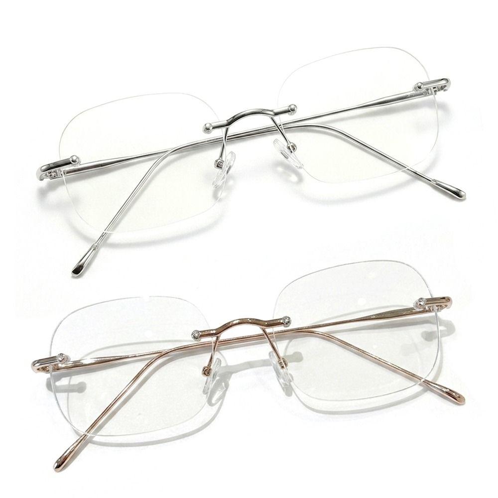 Rimless Hyperopia Glasses Blue Ray Blocking Presbyopia Eyeglasses  Office