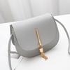 Fashion Tassel Crossbody Bags for Women Solid Color Leather Shoulder Bag Ladies Messenger Bag