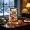 Decorative Tabletop Display 2026 Highland Cow Advent Calendar, 24 Day Christmas Countdown Calendar with 2D Acrylic Collectible Durable Hanging Pieces