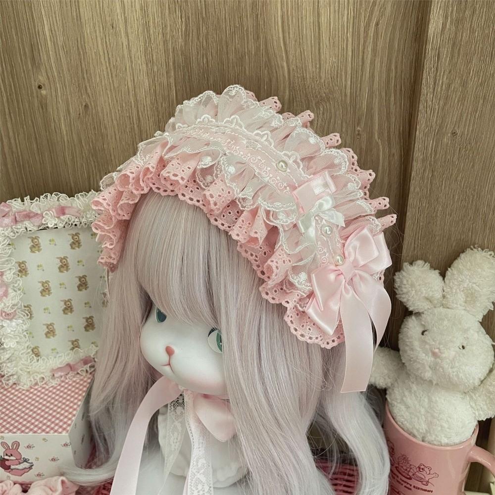 Gothic Lolita Wing Angel Headband Lace Head Wrap New Cosplay Headdress  Hair Accessories