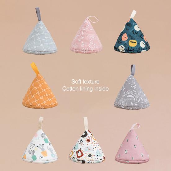 1Pc Triangle Pot Hat Non-Slip Stove Handle Mitt for Cast Iron Skillet Hanging Iron Pot Casserole Handle Protector Household Cooking Supplies