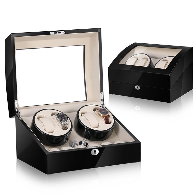 Automatic Watch Winder Box: 4+6 Watch Rotator Case for Mechanical Watches