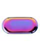 Nordic Style Stainless Storage Tray Cosmetics Jewelry Cake Plate for Office Desks(Rainbow S)