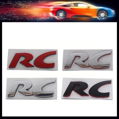 Estilo de coche 3D Logo RC para 308 306 106 206 205 208 307 3008 207 508 2008 5008 coche Capó Aleta maletero Trasero Capó Insignia Emblema Calcomanía Pegatina