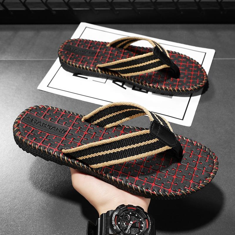 

Slippers for Men Men s Flip Flops Flat Sandals Shoes for Men Soft and Comfortable Wear-resistant Non-Slip Sandals Beach New 45