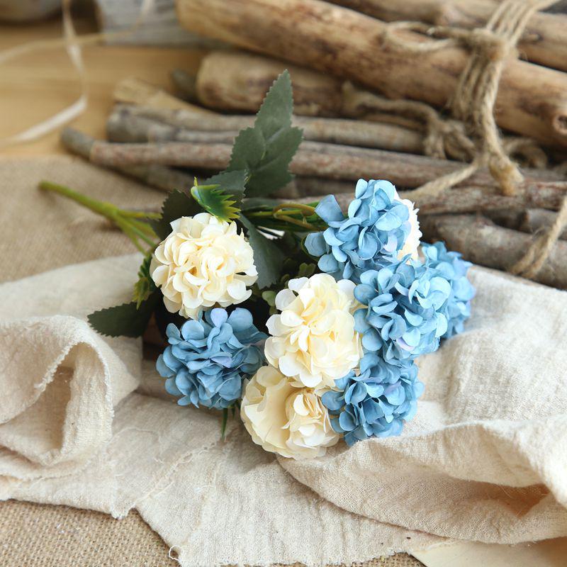 Ball Chrysanthemum Small Hand Flower Artificial Flower Party Tables Decorations Bouquet Real Looking Flower