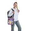 Digimon Adventure Anime Cartoon Lunch Bag School Portable Zipper Tote Food Bags For Women  Oxford Print Cooler Bag