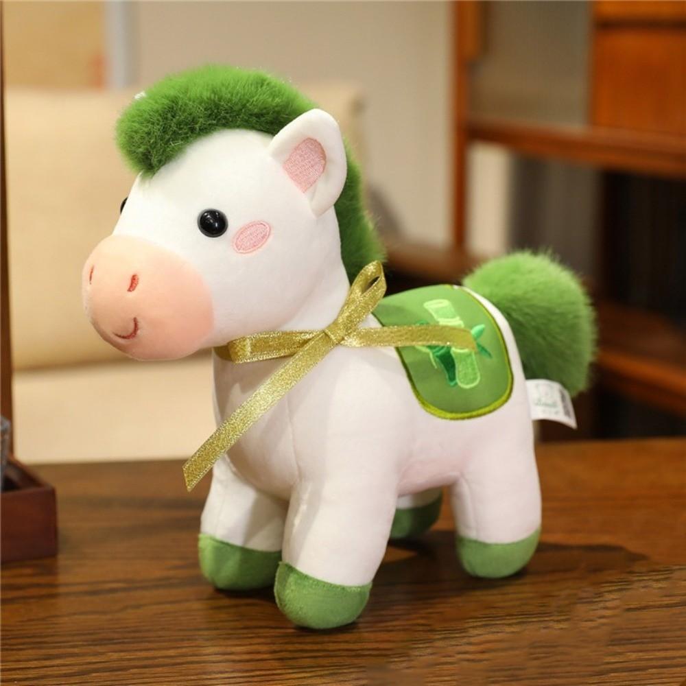 Mascot Dolls Lucky Horse Plush Toys Cute Zodiac Pony Figurine Chinese New Year