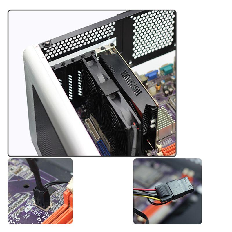 VGA Cooler Dual-Fan/ Three Fans 80mm Graphics Card Heatsink GPU Radiator Partner Ultra Universal High Speed Quiet