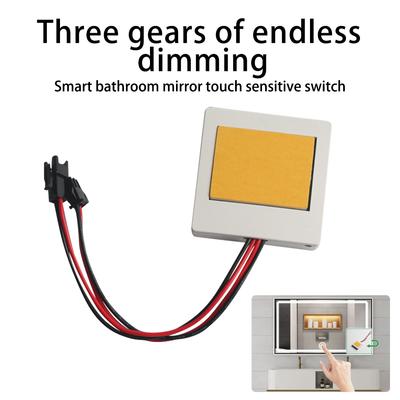 Mirror Lamp Touch Sensor Dimmer 5-24V LED Control Module Isolated Touch Switch for Bathroom Mirror Adjustable Brightness