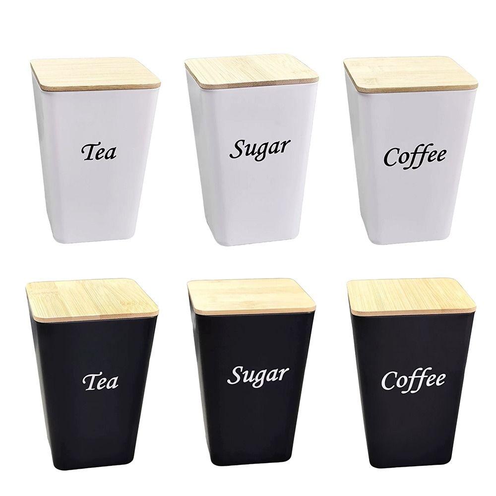 Tinplate Material Tea Tin Sealed Design Bamboo Cover Tea Jar Creative Shape Irregular Shape Sealed Tinplate Storage Jar