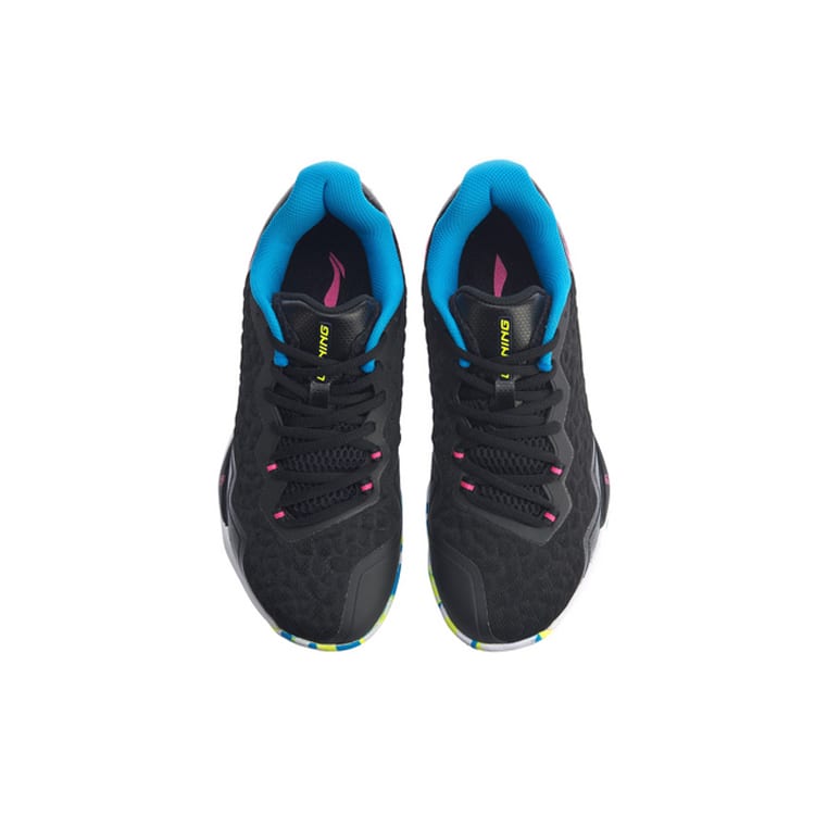 Li Ning Raid Fabric Cushioning Support Low top Badminton Shoes Women's Standard Black AYZQ006-2