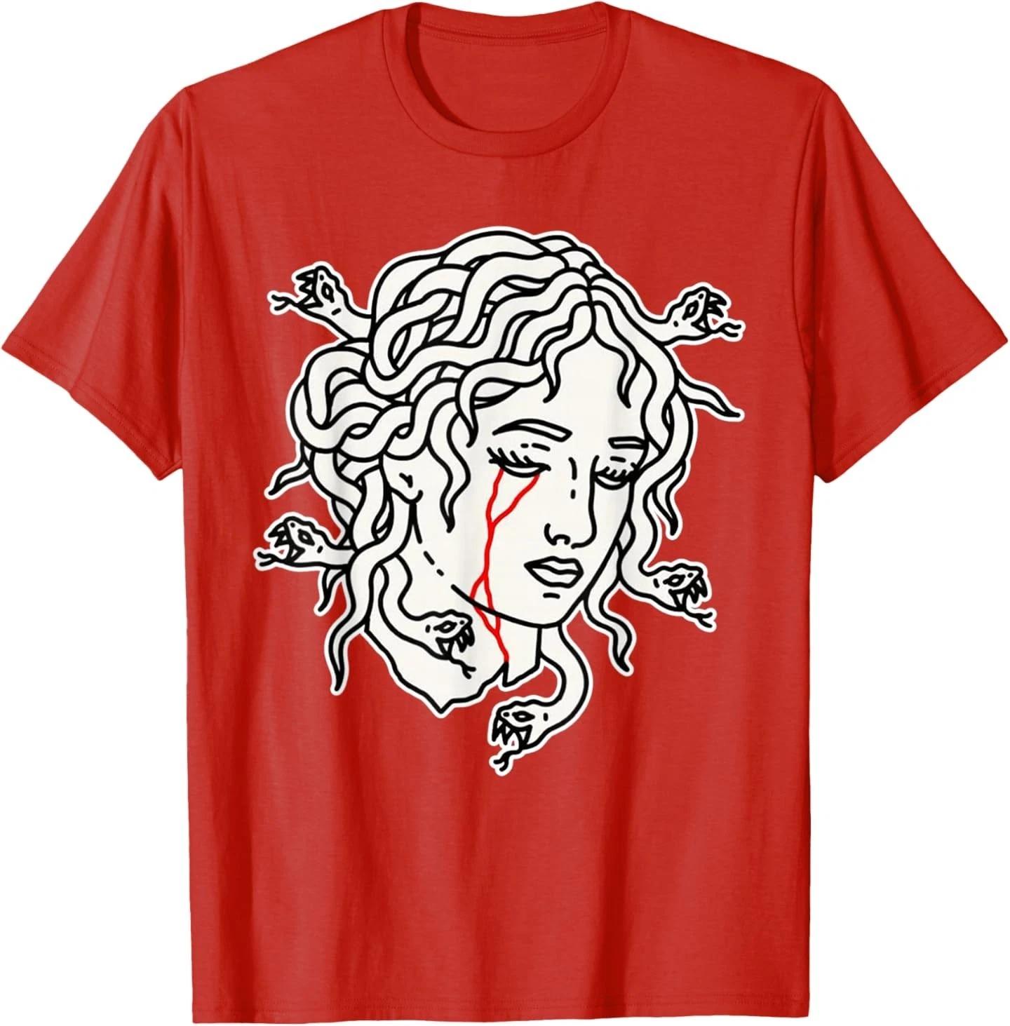 

Medusa Head Tattoo Flash 100% Cotton T-shirt Mens Tees Top L