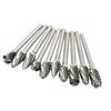 Electric Grinding Accessories 10pcs 0.12*0.24inch Tungsten Steel Carbide Milling Cutter for Rotary Burr Tool Set CNC