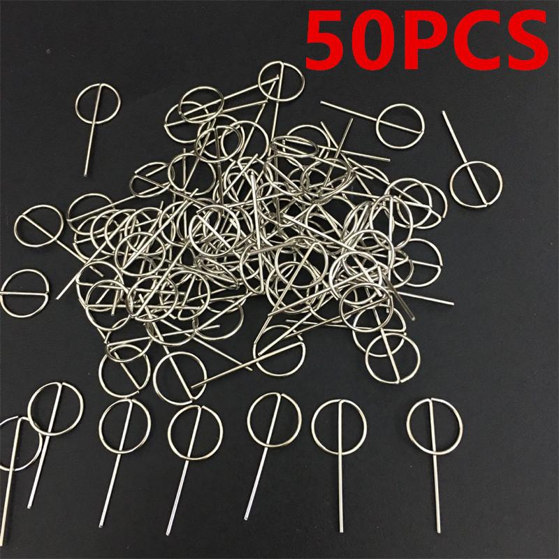 50/100pcs New Sim Card Tray Pin Eject Removal Tool Needle Opener Ejector For Iphone Samsung Huawei Xiaomi All Mobile Phone