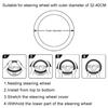 Crocodile Texture Universal Rubber Car Steering Wheel Cover For 34-48cm Wheel