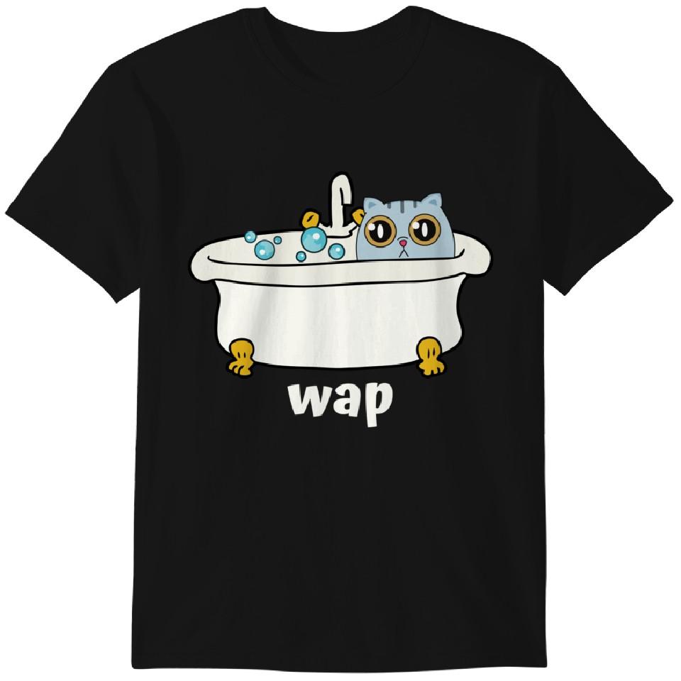

Вап Кот в ванне Смешная футболка Классическая футболка XL
