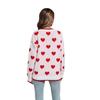Winter Women's Sweater Love Valentine's Day Pullover Heart Color Clash Sweater