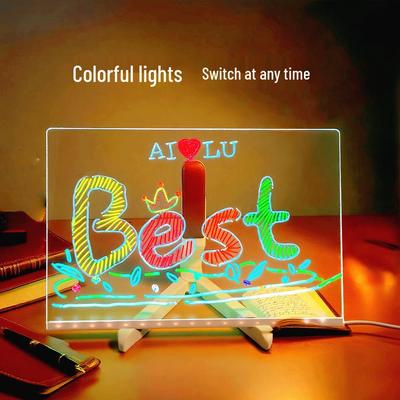 Bunte LED Leuchtende Acryl Zeichen- und Nachrichtentafel für Kinder
