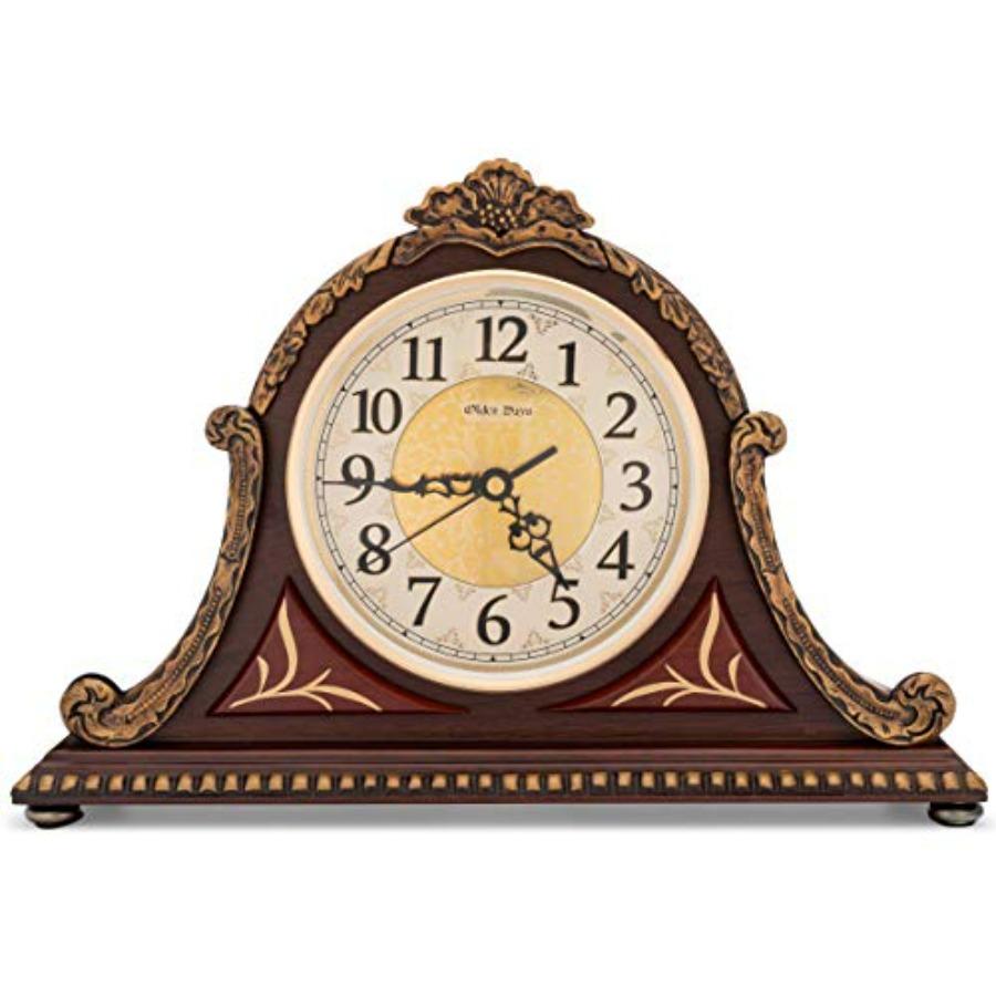 Mantel Clock with Real Wood 4 Chime Options Antique Vintage Design