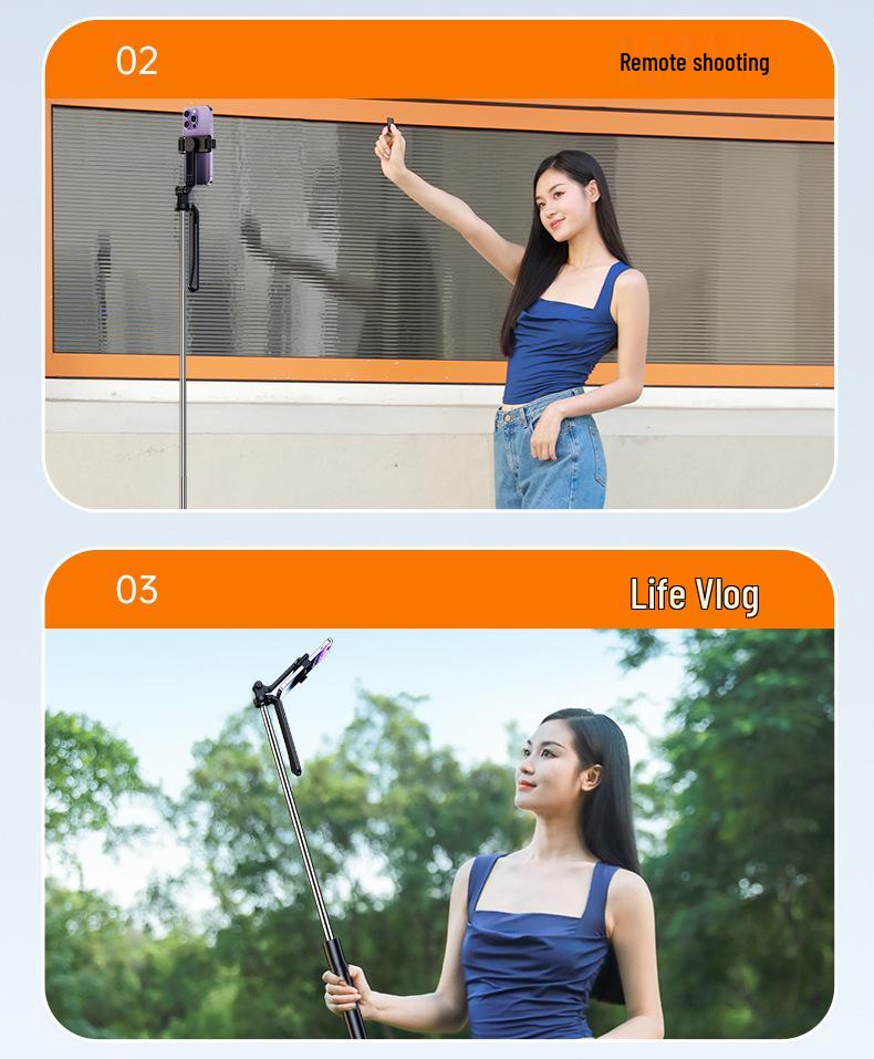 Portable Selfie Stick Tripod with Bluetooth Remote for Photography and Travel