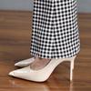 2024 Summer Women's Black & White Plaid Slim-Fit Stretchy Micro-Flare Pants with Elastic Waist