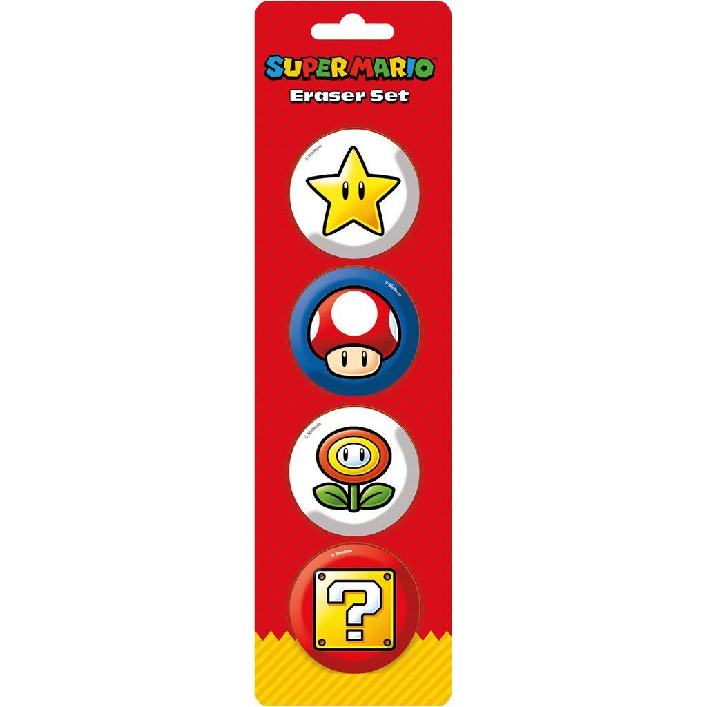 Super Mario Essential Eraser (Pack of 4)