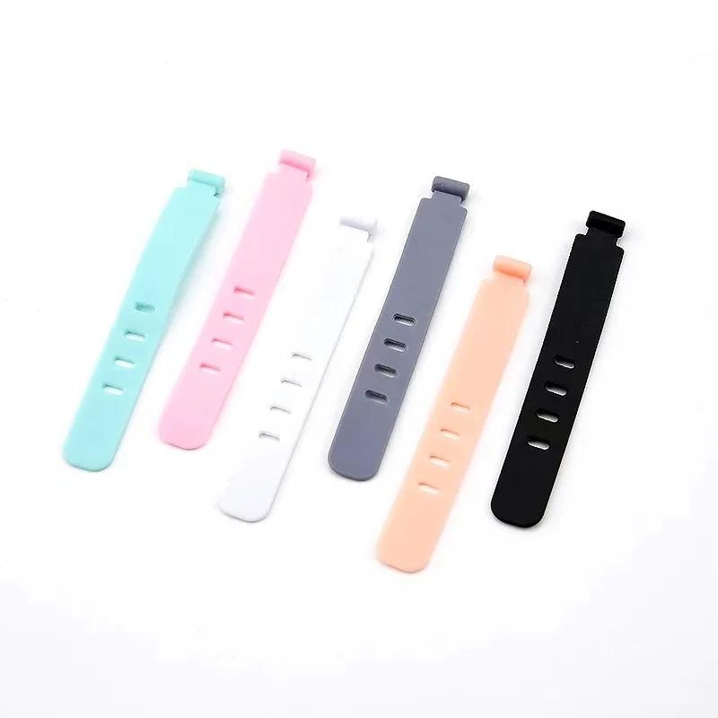 20pcs Cable Organizer Ties Clip Charger Cord Management Silicone Wire Manager Mouse Earphone Holder Data Line Winder Straps