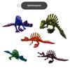 Set de 5 dinosaurios impresos en 3D con articulaciones móviles, incluyendo Ankilosaurio, Sauron y Espinosaurio, pieza de exhibición para el hogar y la decoración