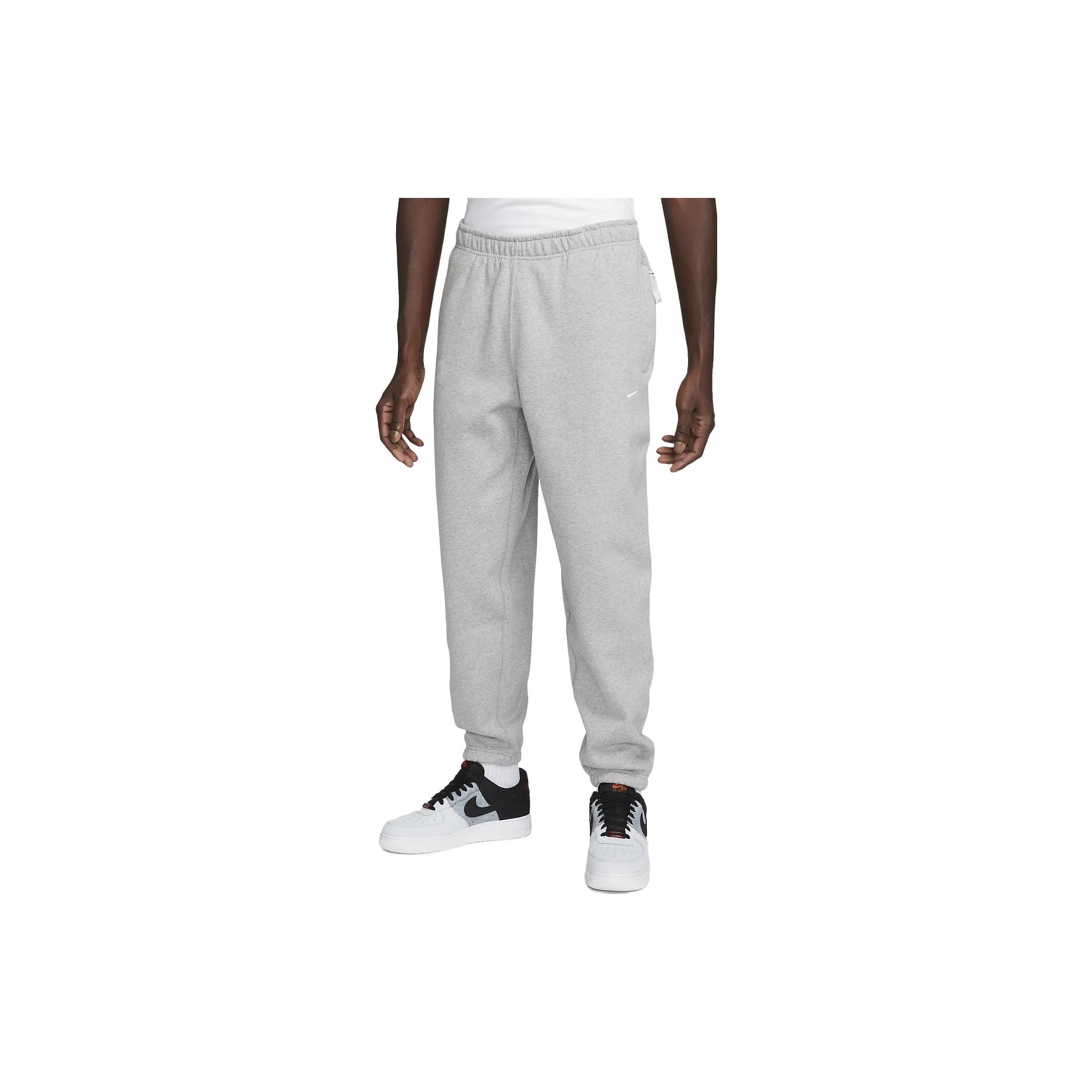 

Новые мужские флисовые брюки Nike Solo Swoosh Темно-серый меланж/Белый DX1364-063 XXL