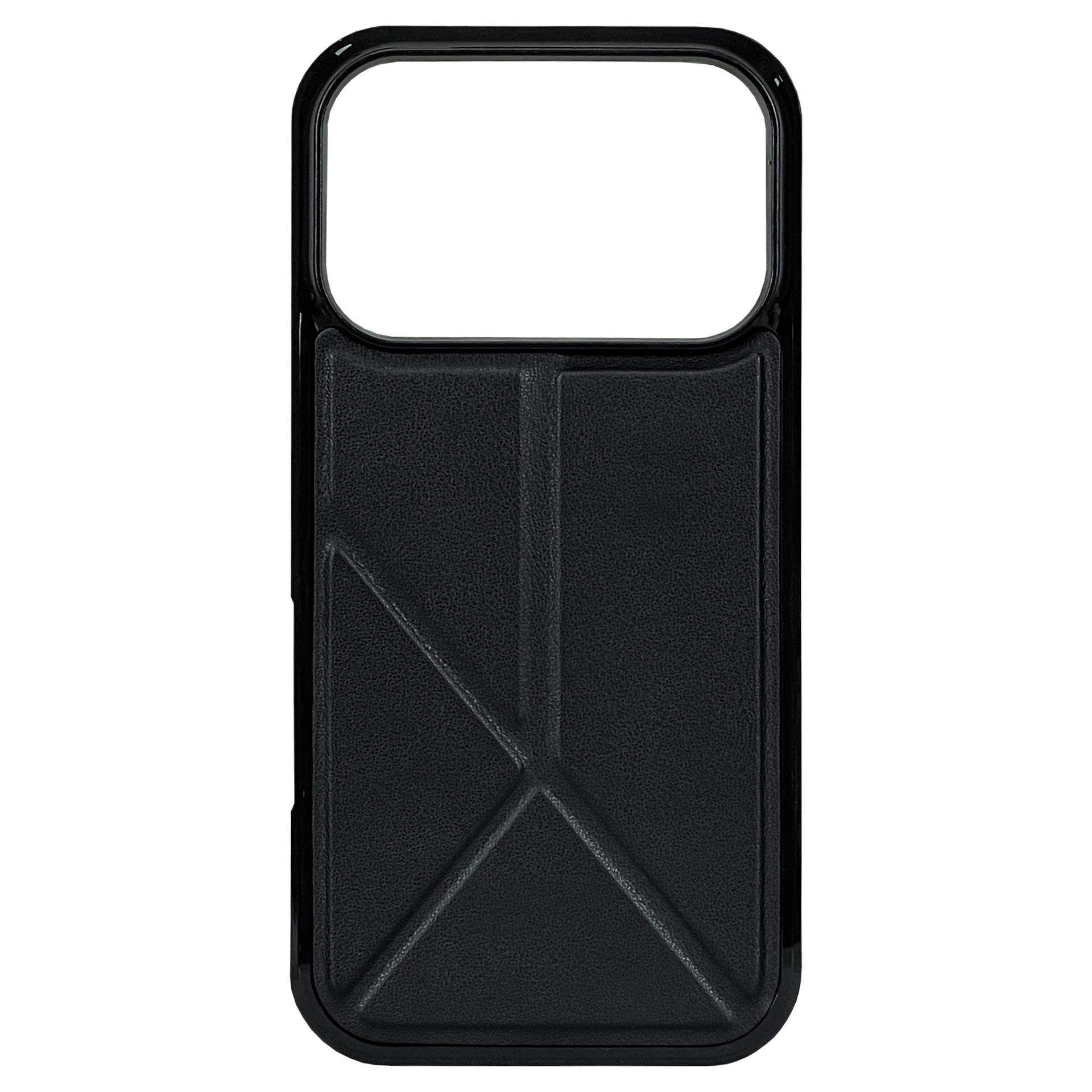

Compatible Apple iPhone Pro Max Case with Magnetic Folding Stand - In Stock. iPhone 17 Pro чёрный