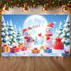 Christmas Party Banner Cute Character Snowman Banner Snowman Gift Banner Snowman Theme For Office Party Holiday Decoration