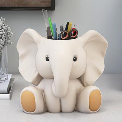 Stifthalter in Elefantenform, lichtbeständiger Schreibtisch-Organizer aus Kunstharz, multifunktionale Bürodekoration, perfektes Schreibtisch-Zubehör