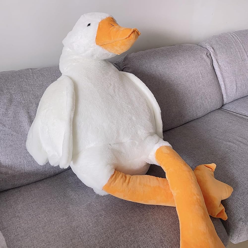 Missmat Hugging Pillow, White Goose Cushion, Approx. 160cm in Length