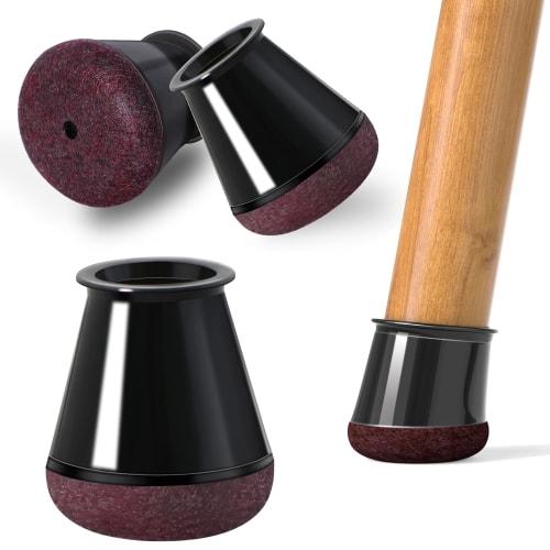 

16-Piece Chair Leg Covers, Felt-Wrapped Chair Leg Caps, Silicone Chair Leg Caps for Round and Square Legs, Soundproofing, Protect Hardwood and Tile Fl