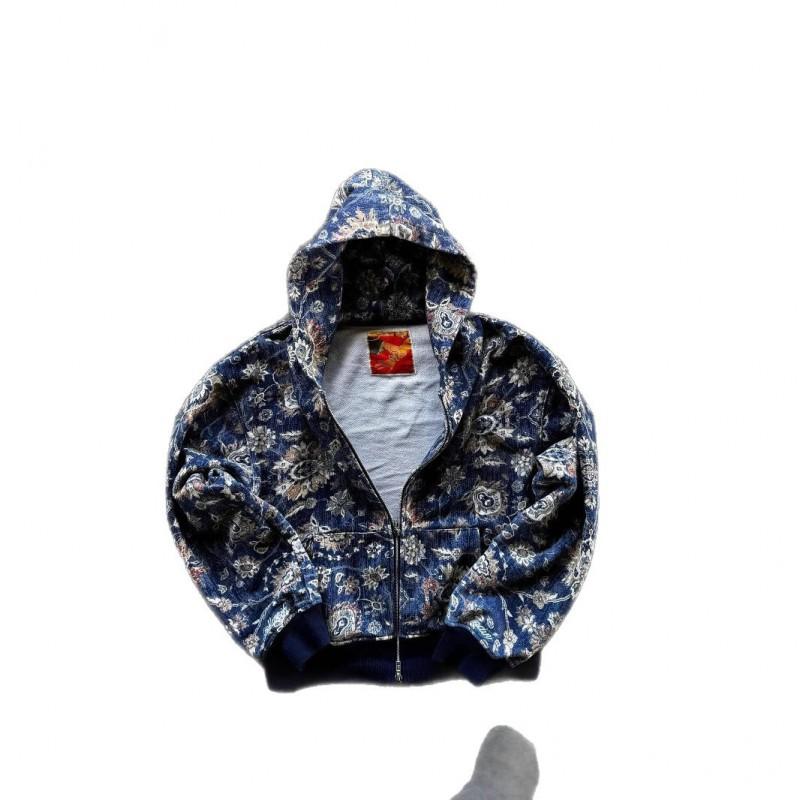 3D Print Zip Up Hoodie Couple Streetwear Vintage Loose Fit Teens 2025