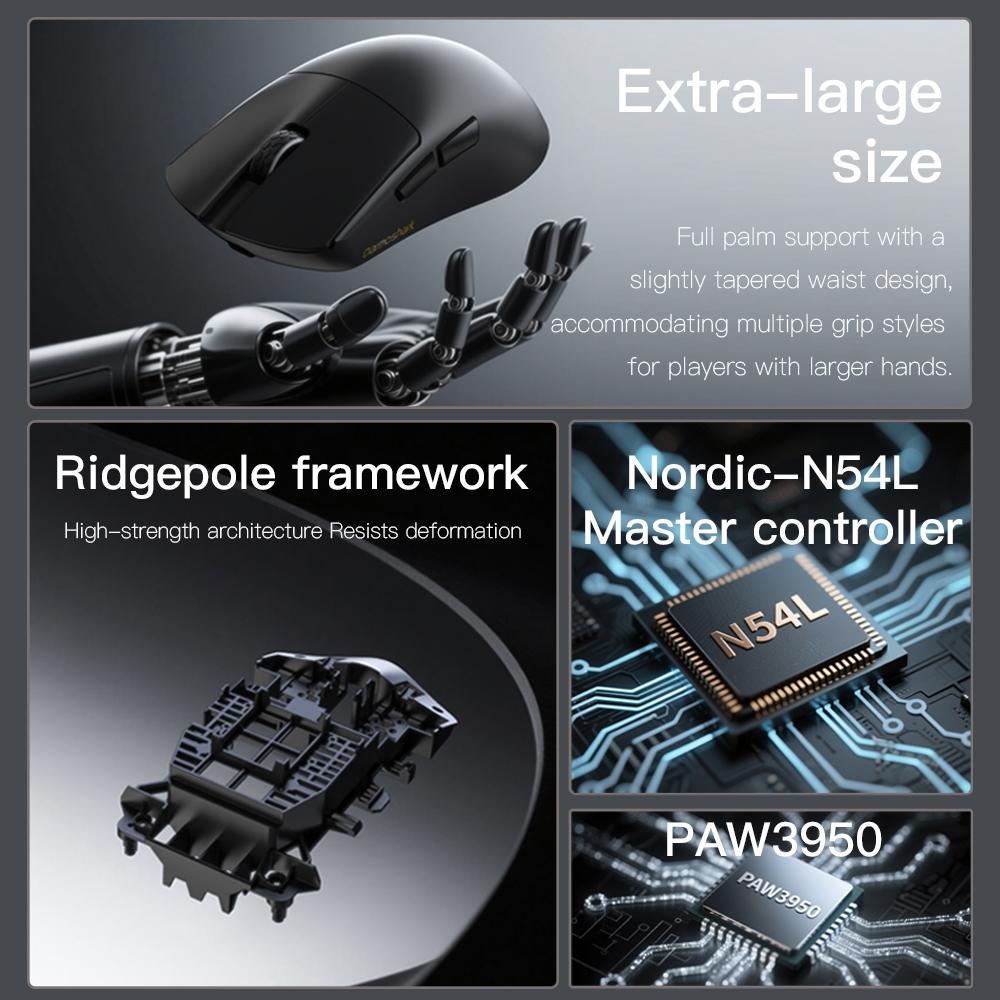 Darmoshark M9 Lightweight Tri-Mode Wireless Gaming Mouse, Esports Flagship for Office & Gaming , Bluetooth / 2.4G / Wired Connection