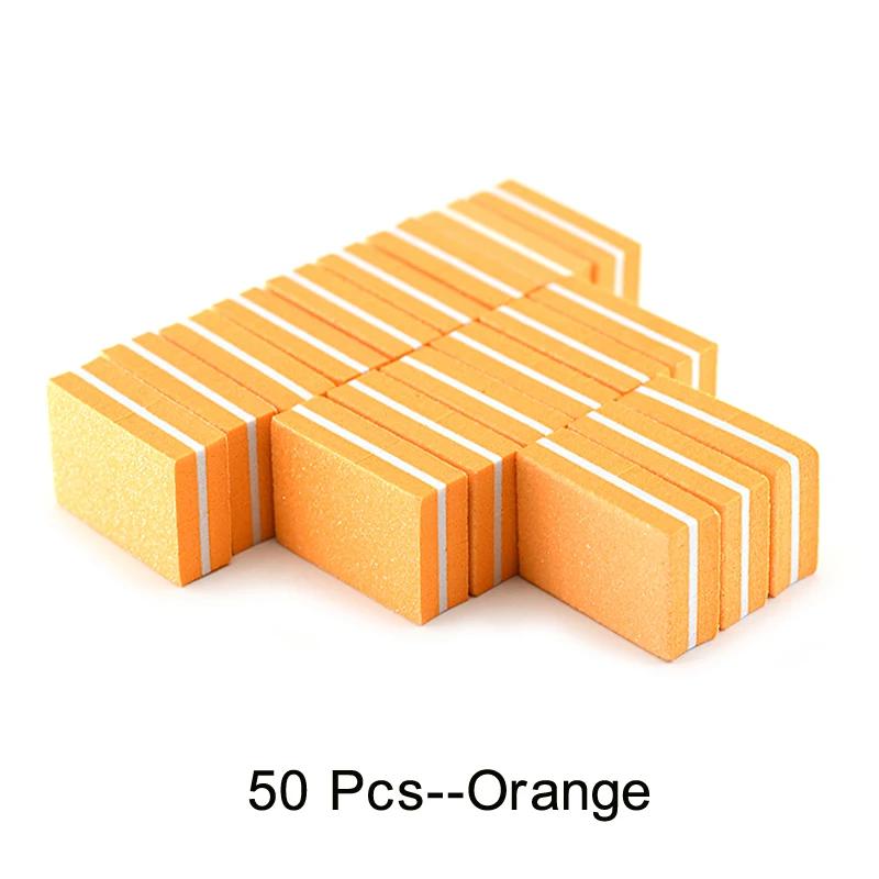 10/25/50Pcs Colorful Mini Nail Files Acrylic Nails Double Side 100/180 Grit Emery Boards For Professional Manicure Pedicure Tool