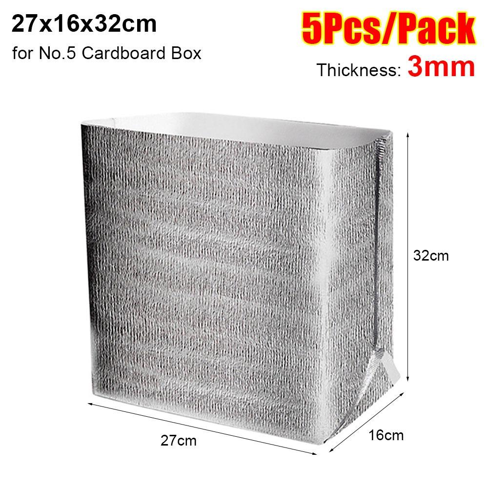 5Pcs Portable Ice Cold Warm Aluminum Foil Bag Food Thermal Delivery Carrier Insulation Bag 3mm Packing Cooler Bag Drink Storage
