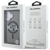 Karl Lagerfeld IML Glitter Karl & Choupette Sketch Logo MagSafe Case for iPhone 16 Black