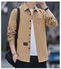 Men's Loose-Fit Non-Iron Cotton Shirt - Long Sleeve Casual Workwear for Spring & Autumn