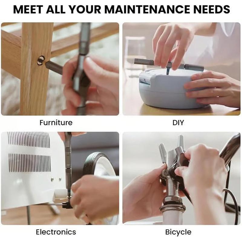 24 in 1 Magnetic Screwdriver Set DIY Screwdriver Set Upgraded Seats Ratchet Screwdrivers Toolkit for Furniture Computer Bicycle
