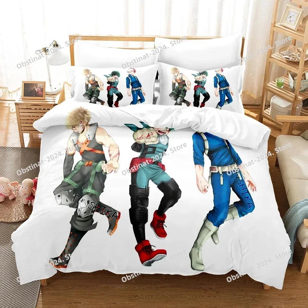My Hero Academia Bedding Set Japan Anime Comfortable Quilt Cover Single Bed sets Double Queen Twin Full Size Duvet Cover Teens