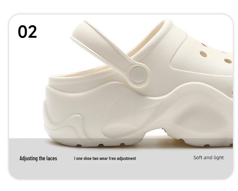 2025 Trendy Xiaohongshu Influencer Cute Cartoon Non-slip Thick-soled Summer Outdoor Closed-toe Slippers