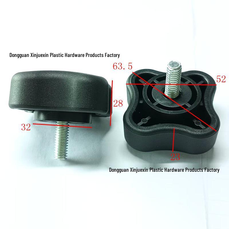 6.35mm Imperial 5/16 Galvanized Cross Handle with TPE Soft Grip Knob