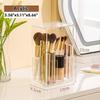 Makeup Brush Holder Clear Cosmetic Brush Holder Organizer with 17 Slots Tilt Open Large Makeup Comestic Tools Storage with Lid