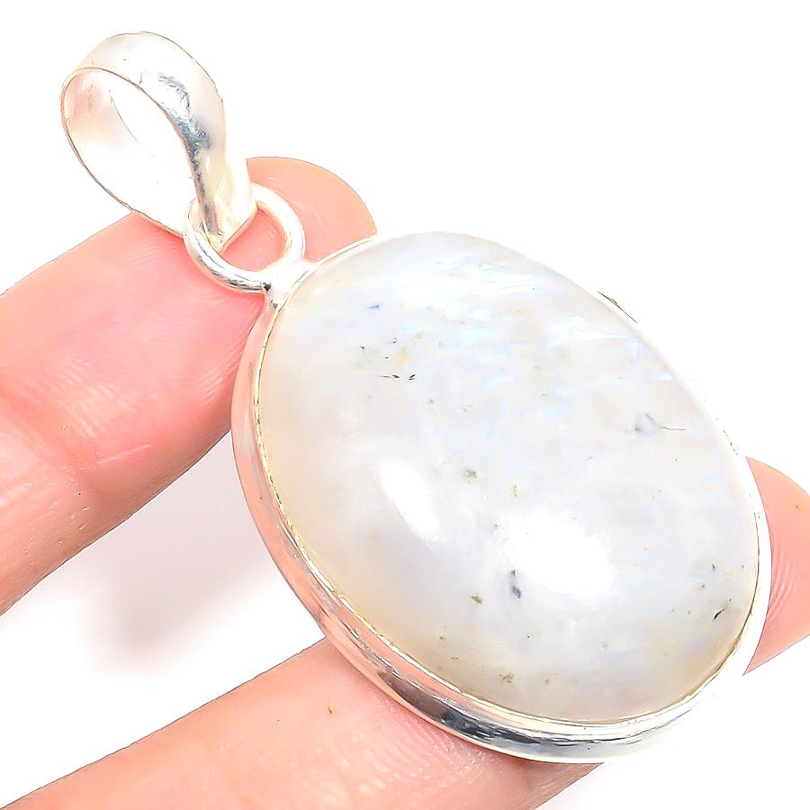 

Rainbow Moonstone Gemstone 925 Sterling Silver Jewelry Gift Pendant 2.26