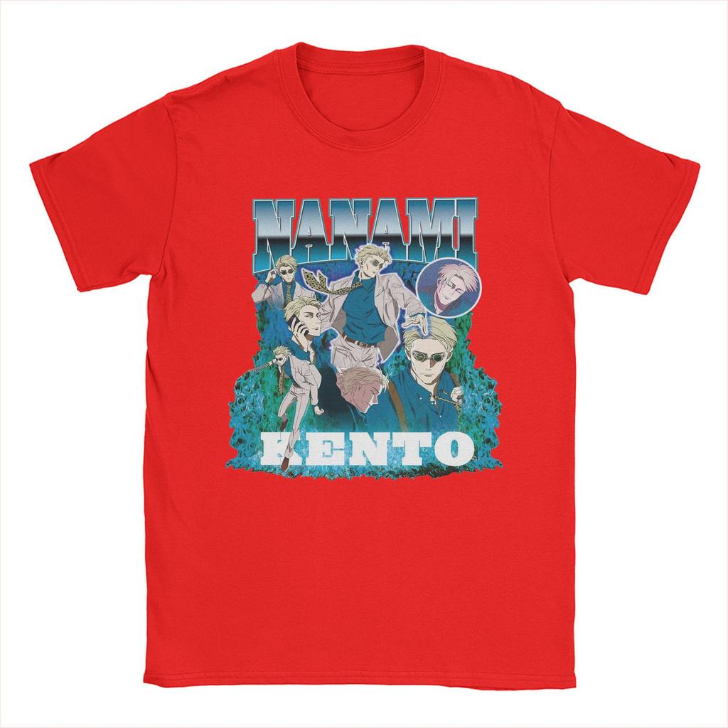 Vintage Nanami Kento JJK Anime Trička Pánská Kulatý výstřih 100% Bavlna Tričko Krátký rukáv Tričko Nápad na dárek Oblečení